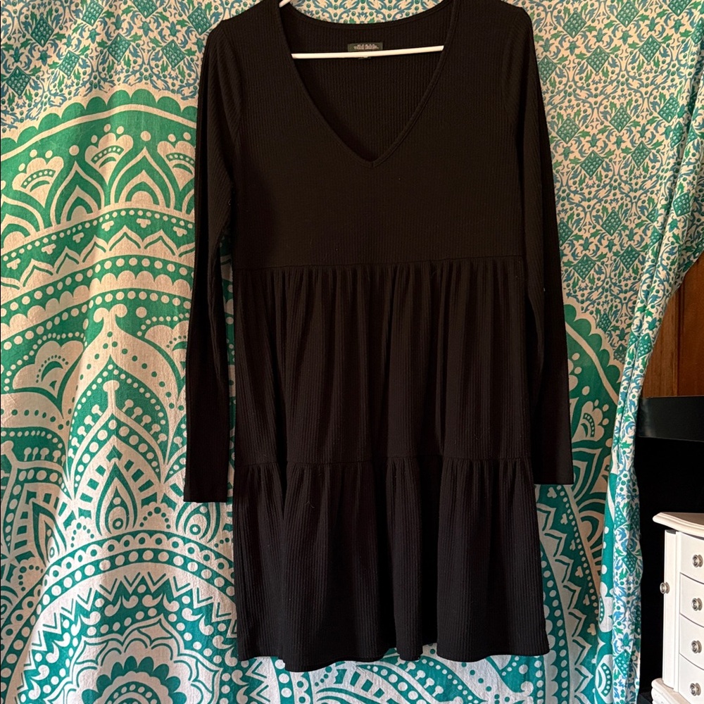 Wild Fable Black Long Sleeve Dress